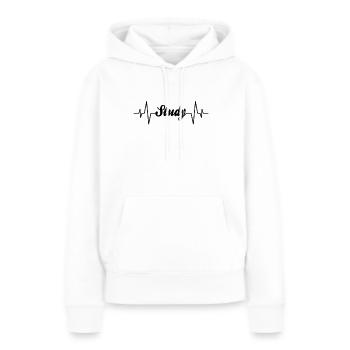 Studieren Herzschlag - Frauen Premium Bio Hoodie - Weiß - Vorne - Julia (174cm)