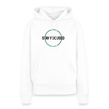Fokus Lernen Shirt - Frauen Premium Bio Hoodie - Weiß - Vorne - Julia (174cm)