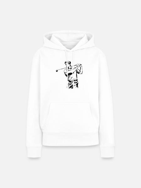 Golf Golfer - Frauen Premium Bio Hoodie - Weiß