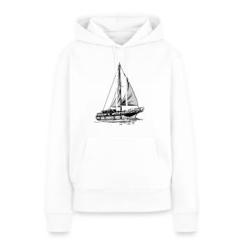 Segelboot Kapitän Spruch Zum Segeln - Frauen Premium Bio Hoodie - Weiß - Vorne - Julia (174cm)