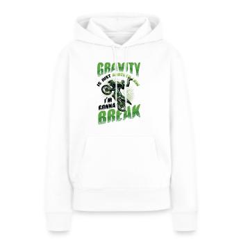 La gravité, une autre loi - Sweat à capuche Premium bio Femme - blanc - Devant - Julia (174cm)