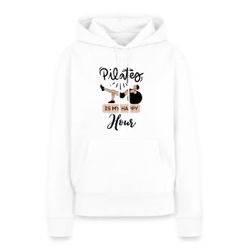 Pilates is my happy hour 2 - Women’s Premium Organic Hoodie - white - Front - Julia (174cm)