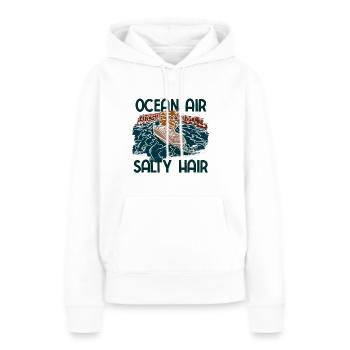 Segelboot Kapitän Spruch Zum Segeln - Frauen Premium Bio Hoodie - Weiß - Vorne - Julia (174cm)