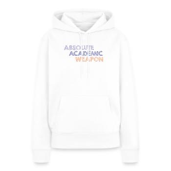 Arme académique absolue de l’étudiant - Sweat à capuche Premium bio Femme - blanc - Devant - Julia (174cm)