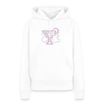Malle filles - Sweat à capuche Premium bio Femme - blanc - Devant - Julia (174cm)