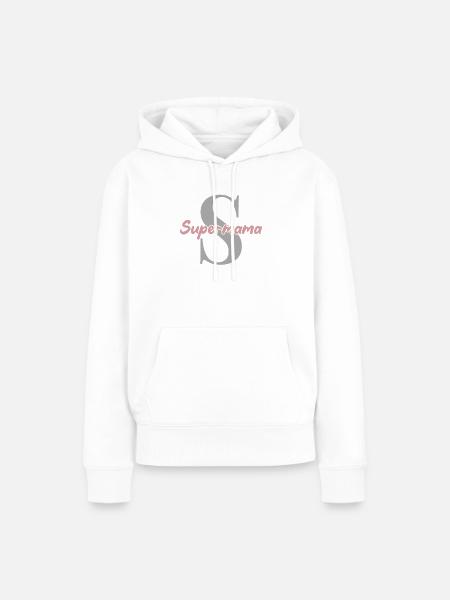 Supermama - Frauen Premium Bio Hoodie - Weiß