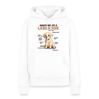 Explication du chien Anatomie d’un Labrador - Sweat à capuche Premium bio Femme - blanc - Devant - Julia (174cm)