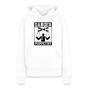 Danger Marionnette Marionnette Marionnette Marionnettiste Marionnettiste - Sweat à capuche Premium bio Femme - blanc - Devant - Julia (174cm)