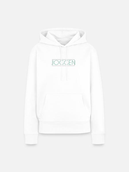 Joggen Schriftzug - Frauen Premium Bio Hoodie - Weiß