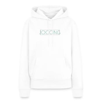 Jogging Jogging lettrage - Sweat à capuche Premium bio Femme - blanc - Devant - Julia (174cm)