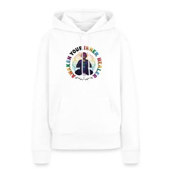 Éveillez votre guérisseur intérieur, Reiki Spirituel - Sweat à capuche Premium bio Femme - blanc - Devant - Julia (174cm)