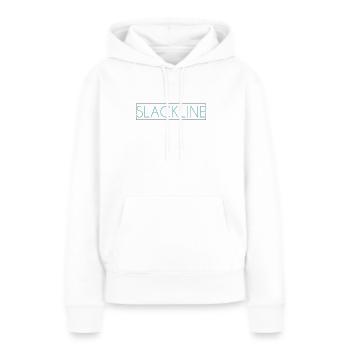 Slackline Schriftzug - Frauen Premium Bio Hoodie - Weiß - Vorne - Julia (174cm)