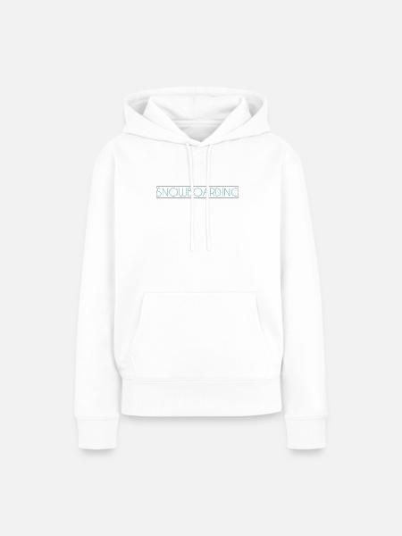Snowboarding Schriftzug - Frauen Premium Bio Hoodie - Weiß