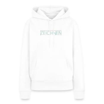Zeichnen Schriftzug - Frauen Premium Bio Hoodie - Weiß - Vorne - Julia (174cm)