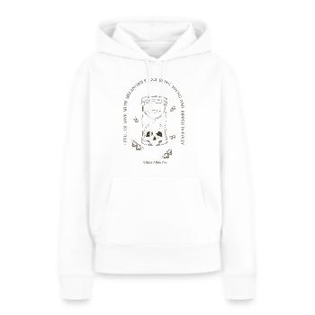 Skull Poet Bookish Dark Academia Cottagecore I fel - Frauen Premium Bio Hoodie - Weiß - Vorne - Julia (174cm)