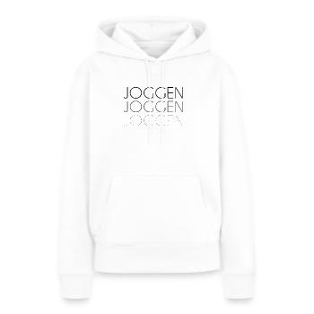 Lettrage de jogging - Sweat à capuche Premium bio Femme - blanc - Devant - Julia (174cm)