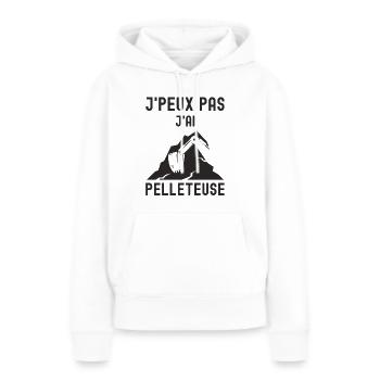 Chantier de construction pelleteuse 1 - Sweat à capuche Premium bio Femme - blanc - Devant - Julia (174cm)