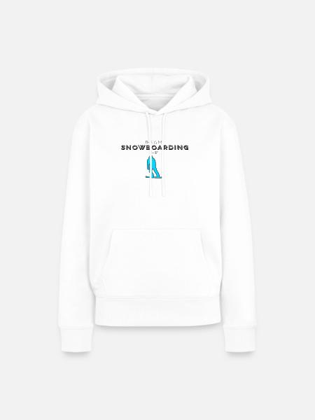 Snowboarding Shirt - Frauen Premium Bio Hoodie - Weiß