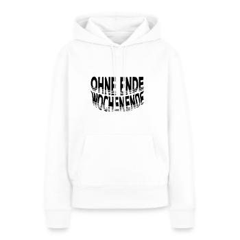 Ohne Ende Wochenende | Weekend Party Time Disko - Frauen Premium Bio Hoodie - Weiß - Vorne - Julia (174cm)