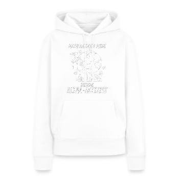 DEVENEZ UN ACTIVISTE DU CLIMAT - Sweat à capuche Premium bio Femme - blanc - Devant - Julia (174cm)
