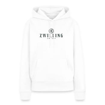 Sternzeichen Zwilling - Tierkreiszeichen - Geburts - Frauen Premium Bio Hoodie - Weiß - Vorne - Julia (174cm)