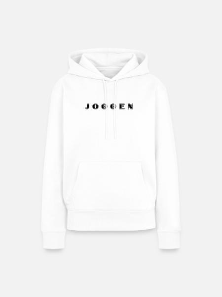 Joggen Schriftzug - Frauen Premium Bio Hoodie - Weiß