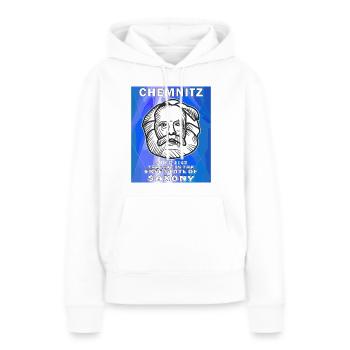 CHEMNITZ LA VILLE DANS L’ÉTAT LIBRE DE SAXE - Sweat à capuche Premium bio Femme - blanc - Devant - Julia (174cm)