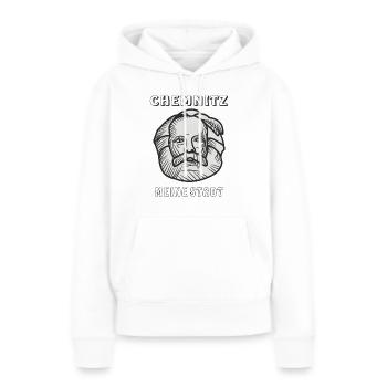 CHEMNITZ MA VILLE - Sweat à capuche Premium bio Femme - blanc - Devant - Julia (174cm)