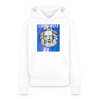 CHEMNITZ - Sweat à capuche Premium bio Femme - blanc - Devant - Julia (174cm)