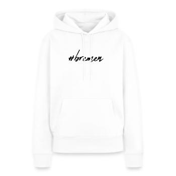 Brême - Sweat à capuche Premium bio Femme - blanc - Devant - Julia (174cm)
