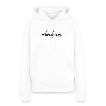 Bochum - Sweat à capuche Premium bio Femme - blanc - Devant - Julia (174cm)