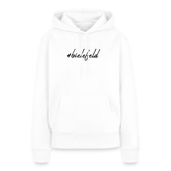 Bielefeld - Frauen Premium Bio Hoodie - Weiß - Vorne - Julia (174cm)