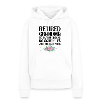 Bäckerei Rentner Oma Rentner Pension Baker Pas - Frauen Premium Bio Hoodie - Weiß - Vorne - Julia (174cm)
