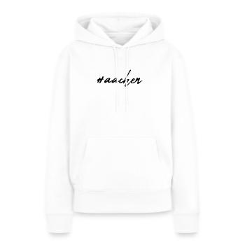 Aix-la-Chapelle - Sweat à capuche Premium bio Femme - blanc - Devant - Julia (174cm)