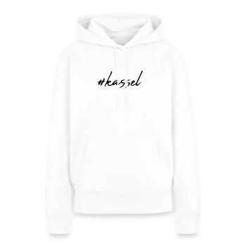 Kassel - Sweat à capuche Premium bio Femme - blanc - Devant - Julia (174cm)