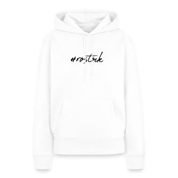 Rostock - Sweat à capuche Premium bio Femme - blanc - Devant - Julia (174cm)