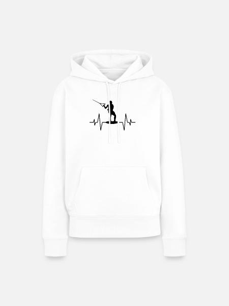 Wakeboarding Herzschlag - Frauen Premium Bio Hoodie - Weiß