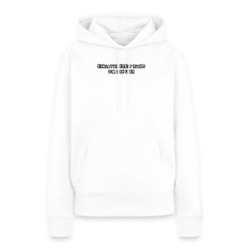 Feuerwehr - Einsatzbereit rund um die Uhr - Frauen Premium Bio Hoodie - Weiß - Vorne - Julia (174cm)