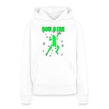 Bloc Bloc Escalade Bloc Bloc - Sweat à capuche Premium bio Femme - blanc - Devant - Julia (174cm)