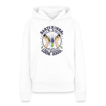 Décision de versement - Sweat à capuche Premium bio Femme - blanc - Devant - Julia (174cm)