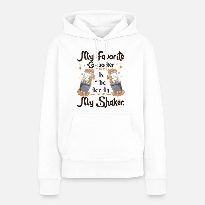 Requinquier - Sweat à capuche Premium bio Femme - blanc
