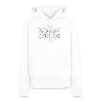Positiv denken, positiv leben - Frauen Premium Bio Hoodie - Weiß - Vorne - Julia (174cm)