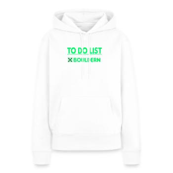 Bloc Bloc Escalade Bloc Bloc - Sweat à capuche Premium bio Femme - blanc - Devant - Julia (174cm)