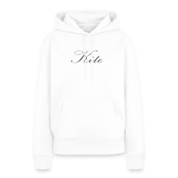 cerf-volant - Sweat à capuche Premium bio Femme - blanc - Devant - Julia (174cm)