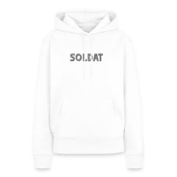 Soldat - Frauen Premium Bio Hoodie - Weiß - Vorne - Julia (174cm)