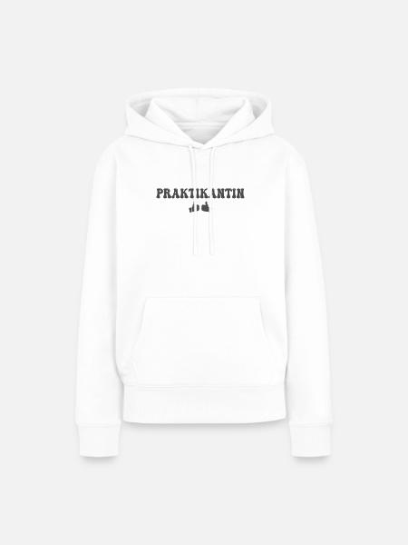 Praktikantin - Frauen Premium Bio Hoodie - Weiß
