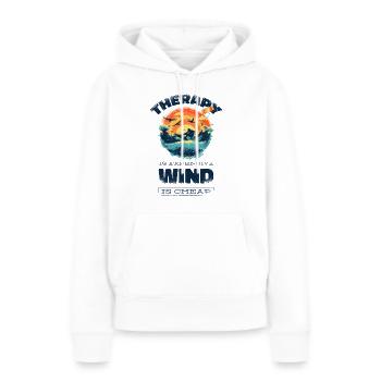 kitesurf kitesurf kitesurf kitesurf drôle - Sweat à capuche Premium bio Femme - blanc - Devant - Julia (174cm)