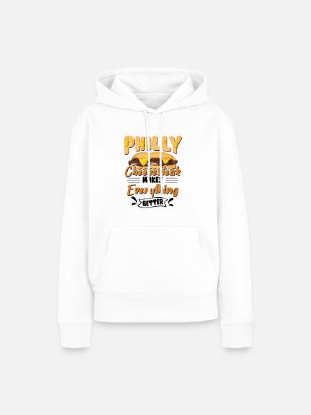 Philly Breakfast Sandwich - Frauen Premium Bio Hoodie - Weiß