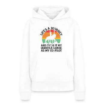 American Quarter Horse Equestrian Horse Lover Hors - Frauen Premium Bio Hoodie - Weiß - Vorne - Julia (174cm)