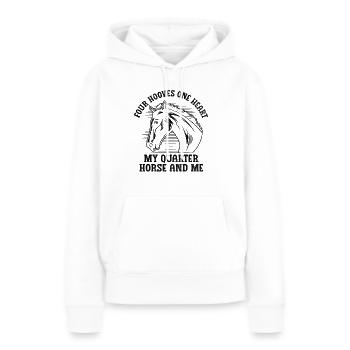 American Quarter Horse Equestrian Horse Lover Hors - Sweat à capuche Premium bio Femme - blanc - Devant - Julia (174cm)